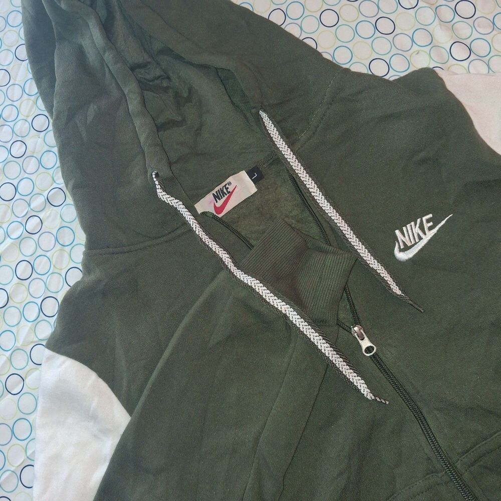 Nike Forest/Olive Green Full Zip Hoodie Jacket Sweatshirt Mens Large